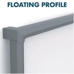 Silhouette™ Porcelain Dry Erase Whiteboard, Charcoal Aluminum Frame, 39"x22" (CP3922C) -Prepa Furniture Shop sp66805206 s7