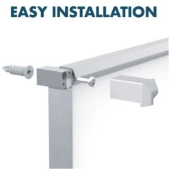 Silhouette™ Total Erase® Dry-Erase Whiteboard, Silver Aluminum Frame, 74"x42" (C7442) -Prepa Furniture Shop sp66805272 s7