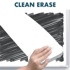 Silhouette™ Porcelain Dry Erase Whiteboard, Silver Aluminum Frame, 39"x22" (CP3922)