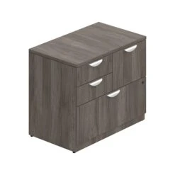 Offices To Go 29.5" Laminate Mixed Storage Unit With Lock With 4 Shelves, Artisan Gray (TDSL3622MSF-AGL)