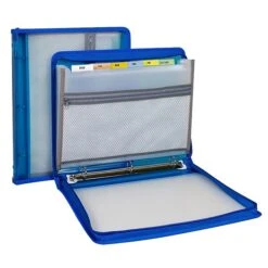 C-Line 3-Ring Zipper Binder, Blue (CLI48115)