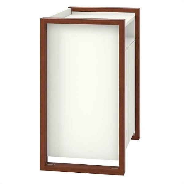 Kathy Ireland® Home By Bush Furniture Voss 31.75" Storage Cabinet With 1 Shelf, Cotton White/Serene Cherry (OSS129WC2-03) 7 Kathy Ireland® Home By Bush Furniture Voss 31.75" Storage Cabinet With 1 Shelf, Cotton White/Serene Cherry (OSS129WC2-03) - Image 7