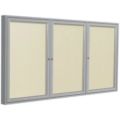 Ghent Vinyl Bulletin Board, Satin Frame, 6' X 4' (PA34872VX-185)