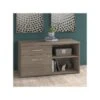 Bush Business Furniture Office 500 23.2" Storage Cabinet With Two Shelves, Modern Hickory (OFS145MH)