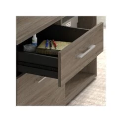 Bush Business Furniture Office 500 23.2" Storage Cabinet With Two Shelves, Modern Hickory (OFS145MH) -Prepa Furniture Shop sp81261450 s7