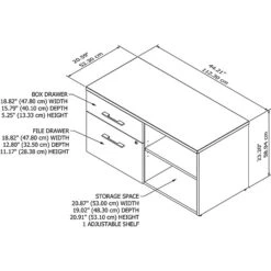 Bush Business Furniture Office 500 23.2" Storage Cabinet With Two Shelves, Modern Hickory (OFS145MH) -Prepa Furniture Shop sp81261451 s7