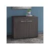 Bush Business Furniture Office 500 29.82" Storage Cabinet With Two Shelves, Storm Gray (OFS136SGSU)