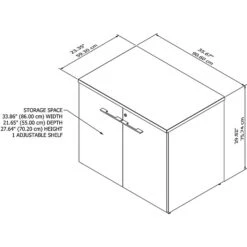 Bush Business Furniture Office 500 29.82" Storage Cabinet With Two Shelves, Storm Gray (OFS136SGSU) -Prepa Furniture Shop sp81262280 s7