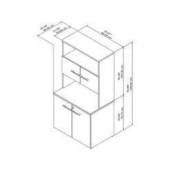 Bush Business Furniture Office 500 70" Storage Cabinet With 4 Shelves, Storm Gray (OF5008SGSU) -Prepa Furniture Shop sp81507368 s7
