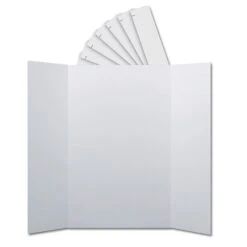 Flipside Corrugated Presentation Boards With Headers, 36" X 48", White, 24/Pack (FLP30242)