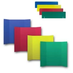 Flipside Corrugated Presentation Boards With Headers, 36" X 48", Assorted Colors, 24/Pack (FLP30273)