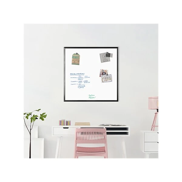 U Brands Steel Dry-Erase Whiteboard, Aluminum Frame, 3' X 3' (2896U00-01) 2 U Brands Steel Dry-Erase Whiteboard, Aluminum Frame, 3' X 3' (2896U00-01) - Image 2