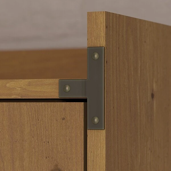 Kathy Ireland® Home By Bush Furniture Ironworks 42"H Storage Cabinet With Doors, Vintage Golden Pine (KI50109-03) 7 Kathy Ireland® Home By Bush Furniture Ironworks 42"H Storage Cabinet With Doors, Vintage Golden Pine (KI50109-03) - Image 7