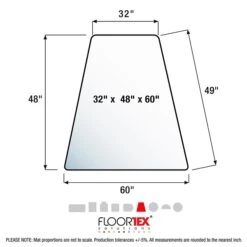 Floortex® Ultimat® 48 X 60" Trapezoid Chair Mat For Hard Floors, Polycarbonate (1215019TR) -Prepa Furniture Shop sp89939357 s7