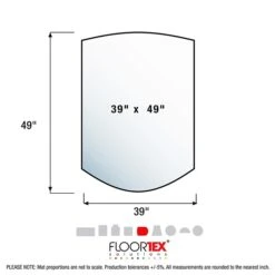 Floortex® Ultimat® 39" X 49" Contoured Chair Mat For Carpets Up To 1/2", Polycarbonate (119923SR) -Prepa Furniture Shop sp89939816 s7