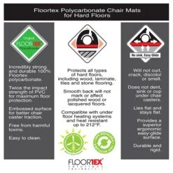 Floortex® Colortex® "Reflective Gem" Design 36" X 48" Rectangular Chair Mat For Hard Floors, Polycarbonate (229220ECRG) -Prepa Furniture Shop sp89942625 s7