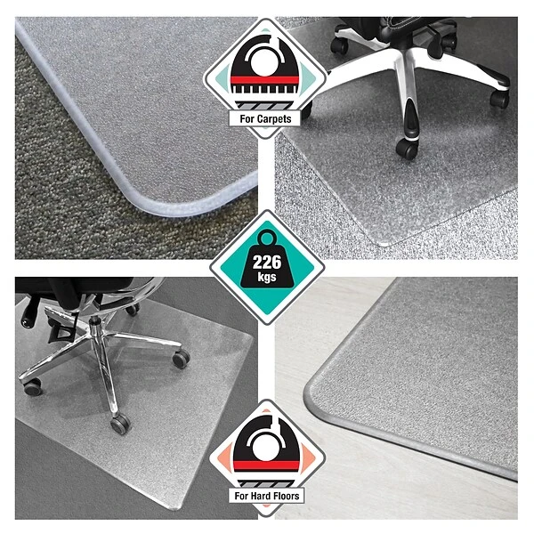 Floortex® Megamat® Extra Thick 46" X 53" Rectangular Chair Mat For Hard Floors & Carpets, Polycarbonate (FCM121345ER) 7 Floortex® Megamat® Extra Thick 46" X 53" Rectangular Chair Mat For Hard Floors & Carpets, Polycarbonate (FCM121345ER) - Image 7