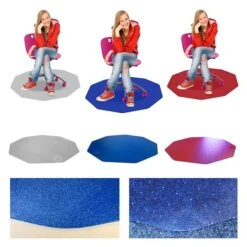 Floortex® 9Mat® 38" X 39" Nonagon Gaming E-Sport Chair Mat For Hard Floors, Polycarbonate (FC121001009R) -Prepa Furniture Shop sp89943131 s7