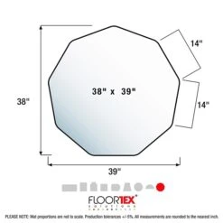 Floortex® 9Mat® 38" X 39" Nonagon Gaming E-Sport Chair Mat For Hard Floors, Polycarbonate (FC121001009R) -Prepa Furniture Shop sp89943132 s7