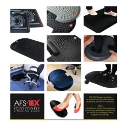 AFS-TEX® 4000X Black Active Anti-Fatigue Mat, 20" X 30", Midnight Black (FCA42030XBK) -Prepa Furniture Shop sp89943697 s7