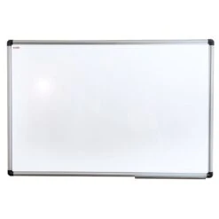 Floortex® Viztex® Porcelain Magnetic Dry Erase Board, Aluminium Frame, 24" X 36" (FCVPM3624A)