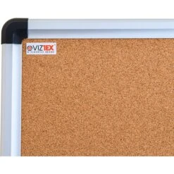 Floortex® Viztex® Cork Bulletin Board, Aluminium Frame, 24" X 36" (FCVCBB3624A)