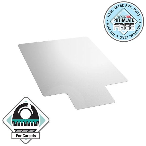 Floortex® Advantagemat® 45" X 53" Rectangular With Lip Chair Mat For Carpets Up To 1/4", Vinyl (11341525LV) 2 Floortex® Advantagemat® 45" X 53" Rectangular With Lip Chair Mat For Carpets Up To 1/4", Vinyl (11341525LV) - Image 2