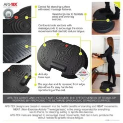 AFS-TEX® 4000X Black Active Anti-Fatigue Mat, 20" X 30", Midnight Black (FCA42030XBK) -Prepa Furniture Shop sp89944403 s7