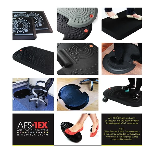 Floortex® AFS-TEX® System 2000 Anti-Fatigue Mat, 16"W X 24"L, Black (FCA21624BK) 7 Floortex® AFS-TEX® System 2000 Anti-Fatigue Mat, 16"W X 24"L, Black (FCA21624BK) - Image 7