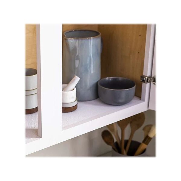 Duck EasyLiner With Clorox Plastic Shelf Liner, 20", White (284380) 3 Duck EasyLiner With Clorox Plastic Shelf Liner, 20", White (284380) - Image 3