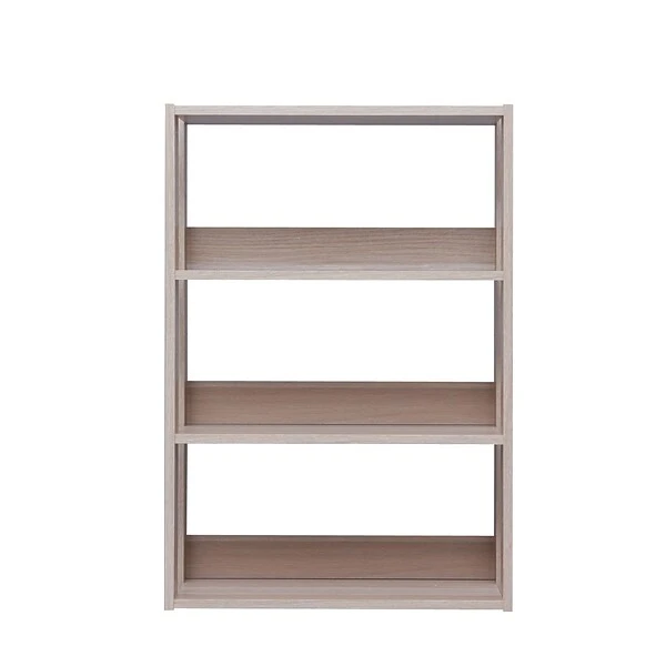 IRIS® Mado 3-Shelf Open Wood Shelving Unit, Light Brown (596228) 1 IRIS® Mado 3-Shelf Open Wood Shelving Unit, Light Brown (596228)