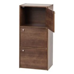 IRIS® 3-Door Wood Storage Shelf, Brown 6 IRIS® 3-Door Wood Storage Shelf, Brown -Prepa Furniture Shop sp9616794 s7